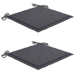 vidaXL Chaises pliables d'extérieur lot de 2 et coussins Bois d'acacia