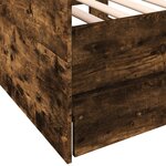 vidaXL Lit de jour avec tiroirs sans matelas chêne fumé 90x200 cm