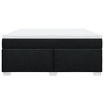 vidaXL Sommier à lattes de lit avec matelas Noir 180x200 cm Tissu