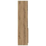vidaXL Buffet haut chêne artisanal 92x33x140 cm bois d'ingénierie