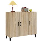 vidaXL Buffet chêne sonoma 90x34x80 cm bois d'ingénierie
