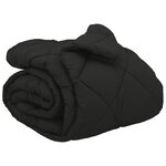 vidaXL Duvet d'hiver Noir 240 x 200 cm Microfibre