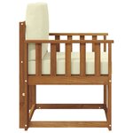 vidaXL Canapé d’extérieur Bois d'acacia massif et polyester Naturel