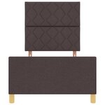vidaXL Cadre de Lit - Marron Foncé  90x190 cm  Tissu