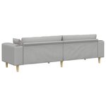 Sofa en tissu avec coussin Gris nuage 208 cm tissu