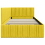 vidaXL Cadre de lit d'angle Jaune 100 cm x 200 cm tissu