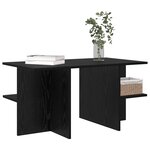vidaXL Table basse Chêne noir 87 x 50 x 45 cm Bois d’ingénierie