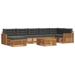 vidaXL Ensemble de canapés d'extérieur 8 pc Naturel et Anthracite