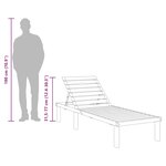 vidaXL Chaise longue Bois de pin imprégné