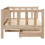 vidaXL Lit de jour avec tiroirs sans matelas 80x200 cm bois massif