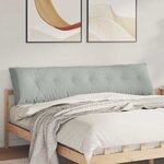 vidaXL Coussin de Dos Gris clair 200 x 50 cm Tissu en velours côtelé