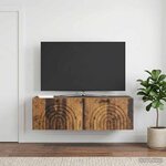 vidaXL Meuble TV mural Bois ancien 98 x 31 x 30 cm Bois d'ingénierie