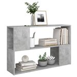 vidaXL Bibliothèque Gris béton 100x24x63 cm Bois d'ingénierie