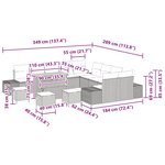 vidaXL Ensemble de canapé de jardin 13 Pièces Noir 110 x 55 x 71 cm