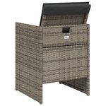 vidaXL Ensemble à manger de jardin 5 Pièces coussins gris résine tressée