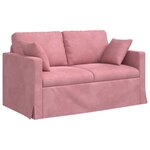 vidaXL Canapé 2 Pièces Rose 138 x 78 x 80 cm Velours