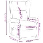vidaXL Fauteuil de massage Marron foncé Tissu