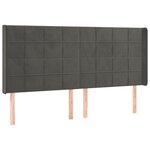 vidaXL Sommier à lattes de lit matelas et LED Gris foncé 180x200 cm