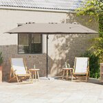 vidaXL Parasol cantilever de jardin Taupe 372 x 198 x 253 cm