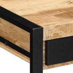vidaXL Bureau 100x50x75 cm bois de manguier brut massif