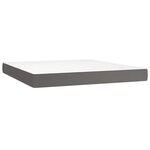 vidaXL Matelas de lit à ressorts ensachés fermeté moyenne Gris 180x200x20cm Similicuir