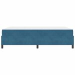 vidaXL Cadre de lit Bleu foncé et blanc 160 x 200 cm Velours