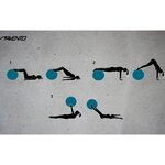 Avento ballon de fitness/d'exercice diamètre 55 cm noir