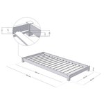 Lit enfant TEENY 80 x 160 gris clair