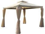 Tonnelle-pergola en polyester "olivia" - 3 x 3 m - ecru