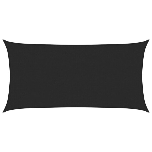 vidaXL Voile d'ombrage 160 g/m² Noir 2 5x4 5 m PEHD