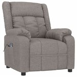 vidaXL Fauteuil inclinable électrique Taupe Tissu