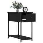 vidaXL Table de chevet noir 30x60x60 cm Bois d’ingénierie