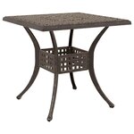vidaXL Ensemble de tables de jardin 3 Pièces Bronze Aluminium coulé