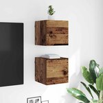 vidaXL Meuble TV Bois ancien 30 5 x 30 x 30 cm Bois d'ingénierie