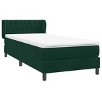 vidaXL Sommier à lattes de lit et matelas vert foncé 90x220 cm velours