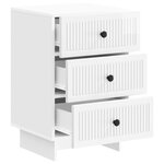 vidaXL Cabinet de chevet avec tiroir Blanc brillant 43 x 41 x 66 5 cm