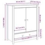 vidaXL Buffet Noir 83x41 5x100 cm Bois massif de pin