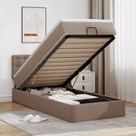 VidaXL Lit ottoman et matelas cappuccino 90x190 cm similicuir