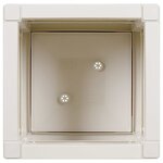 vidaXL Cache-pot de jardin Blanc 36 x 36 x 35 cm Polypropylène