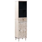 vidaXL Armoire de salle de bain avec tiroir Blanc 38 x 33 5 x 160 cm