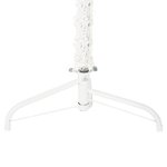vidaXL Demi sapin de Noël artificiel mince avec support Blanc 210 cm