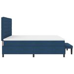 vidaXL Lit à ressorts avec matelas Bleu 200 x 200 cm tissu