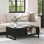 vidaXL Table basse Chêne noir 90 x 60 x 35 cm Bois d'ingénierie