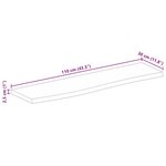 vidaXL Dessus de table 110x30x2 5cm bord vif bois massif manguier brut