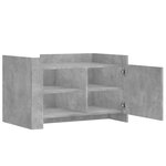 vidaXL Table basse gris béton 80x50x50 cm bois d'ingénierie