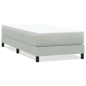 vidaXL Sommier à lattes de lit sans matelas gris clair 100x210cm