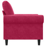 vidaXL Fauteuil Rouge bordeaux 60 cm Velours