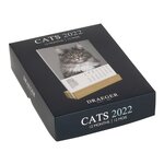 Calendrier 2022 sur socle - chats - draeger paris