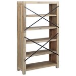 vidaXL Bibliothèque 5 niveaux 80x30x140 cm Bois solide d'acacia