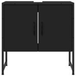 vidaXL Armoire lavabo de salle de bain noir 60x33x60 cm